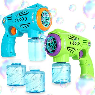 China Summer Plastic Wholesale Toys Bubble Blaster Toy Guns 2 Pack Rich Bubble Gun For Toddlers With Bubble Solution for sale