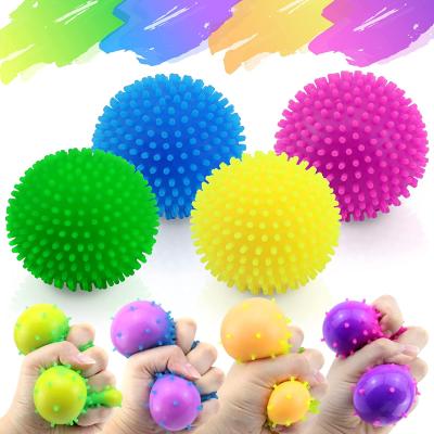 China Kids and Adults Fun Squeeze Pressure Ball Eco-friendly Material Sensory Change Color Spiky Massage Balls for sale