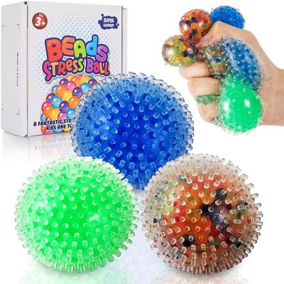 China Sunshine Sensory Stress Eco-friendly Material Balls Set 3 Packs Full Fuzzy Person Toys DNA Sensory Balls With Water Beads for sale