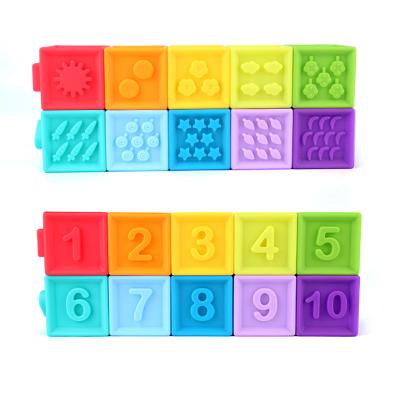 China Baby Eco-friendly Material Soft Compression Toys Early Childhood Sensory Number Blocks Educational Educational Toys for sale