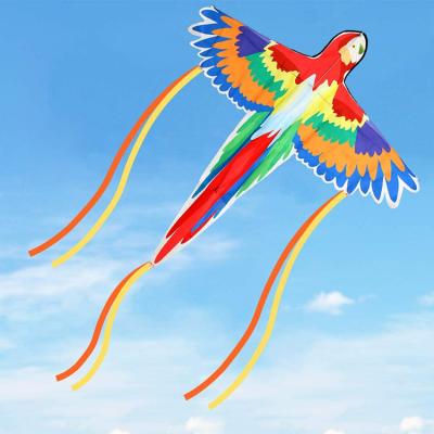 China Eco-friendly Material Outdoor Sport Toys Easy Flying Big Bird Parrot Kite For Kids for sale