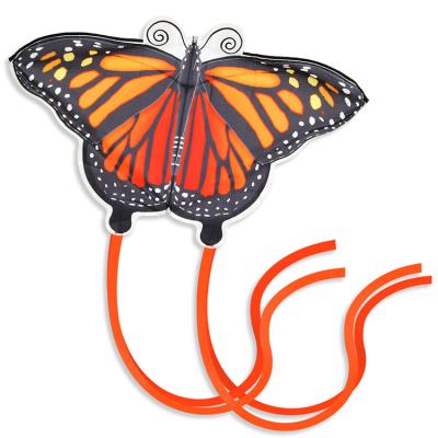 China Wholesale Eco-friendly Material Butterfly Toy Orange Easy To Fly Summer Outdoor Sports Kite For Kids for sale