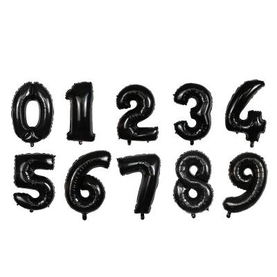 China 0-9 Factory Price 32 Number Balloons With Black Numbers Different Pack Digital Balloons for sale