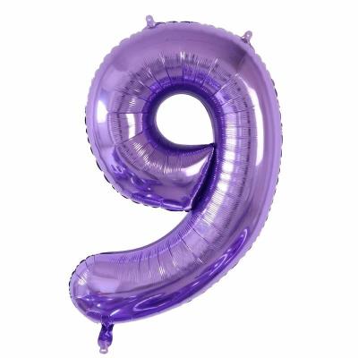 China 0-9 Universal Custom Colored Metal Balloon Numbers Foil Number Balloons 40 Inch for sale