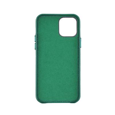 China Wholesale Anti-drop OEM Custom Pebble Textured Genuine Leather Phone Cases For Apple iPhone 12 Max for sale