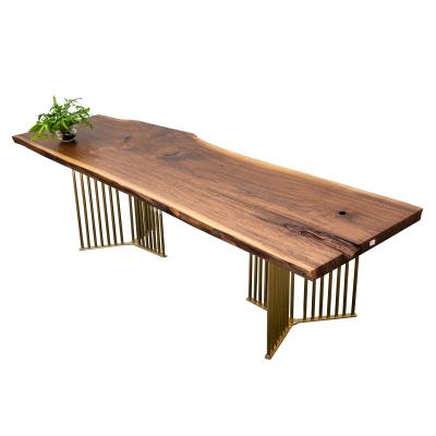 China South America natural natural wood walnut top dining table grain environmental protection wood slab for office for sale