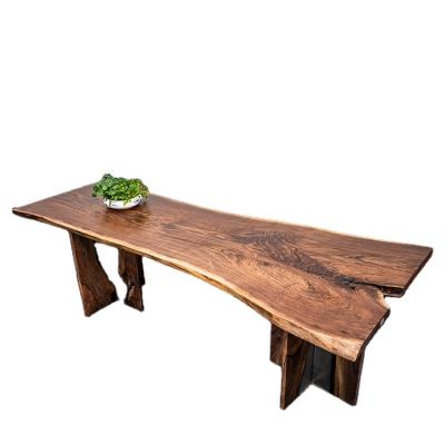 China Environmental protection wholesale price slab restaurant natural modern wood dining table for sale