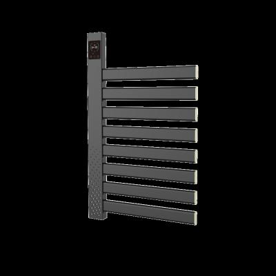 China Heater Modern Style Smart Electric Wall Mounted Heated Towel Rack Black Heated Towel Rack for sale