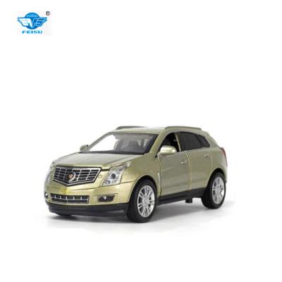 China 1:32 Eco-friendly Material Cadillac SRX SUV 2012 Die Cast Car With Sound And Light Pull Back Executive Car Model for sale