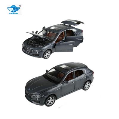 China 1:32 Eco-friendly Material Maserati Levante Kids Educational Toys Die Cast Car Model Pull Out Funtion With Openable Sound And Light Doors for sale