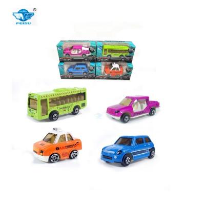 China 2019 Wholesale Eco-friendly FEISU City Metal Car 1:64 Metal Car Model Diecast Car Toy Truck Bus Toy Model For Kids for sale