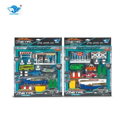 China Eco - Friendly City Series Die Cast Metal Car Set for sale