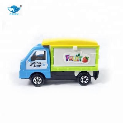 China Cool Diecast Car Eco-friendly Design Scale Model Car Toy With Open Door Food Truck for sale