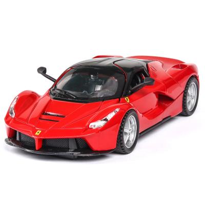 China Diecast Toy 1:32 Laferari Die Cast Car Model Toy For Kids 15cm Pull Back Metal Simulation Roadster With Sound/Light Alloy Toys for sale