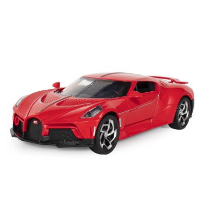 China Doors Open 1:24 Bugatti La Voiture Noire Die Cast Car Model Toy For Kids 20cm Pull Back Simulation Metal Car Gift Toy With Sound/Light for sale