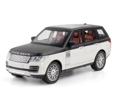 China Diecast Toy 1:24 Range Rover Die Cast Car Model Toy For Kids 20.5cm Pull Back Wheel Simulation Metal Car With Sound/Light for sale