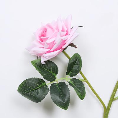 China Natural Touch 3 Head Angle Rose Artificial Flowers For Decoration Wedding for sale