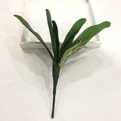 China High Quality Artificial Natural Touch Orchid Flower Leaves Green Plant Phalaenopsis Leaves for sale