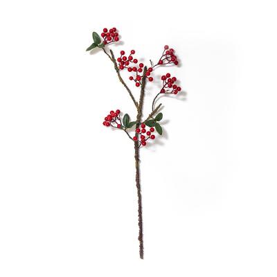 China Natural Touch Artificial Berries Stems Artificial Tree Branch For Christmas Decoration for sale