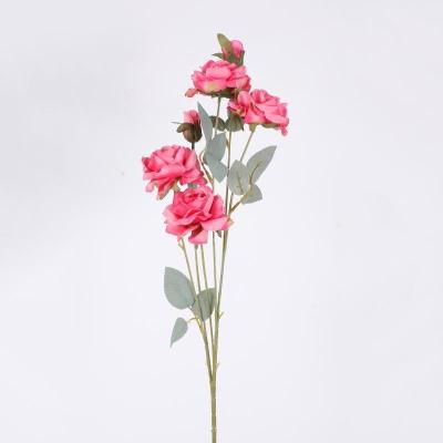 China Natural High Quality Well Designed Artificial Touch Bouquet 6 Heads Natural Looking Rose Flower for sale