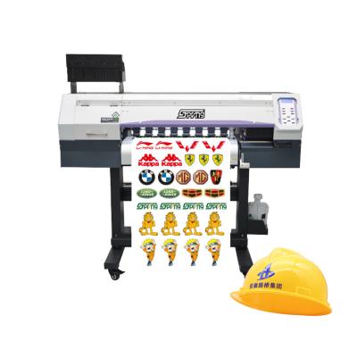 China Garment Shops Fast Speed ​​Locor 70cm Wide Format DTF Printer 4Color Varnish White Glue UV 3d Crystal Sticker Inkjet Printer for sale