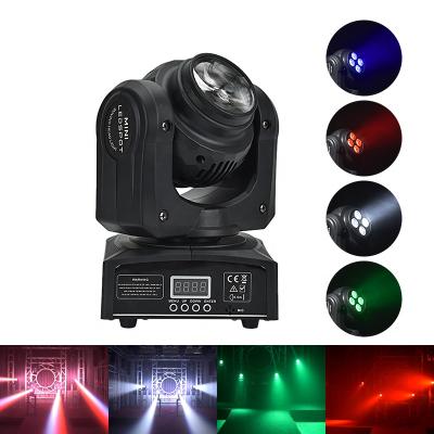 China Concerts/Wedding/Event/Night Club/Moving Head Mini Led Wash Beam Light Double Side Exposure/Pub/DJ/Church RGBW 10W for sale