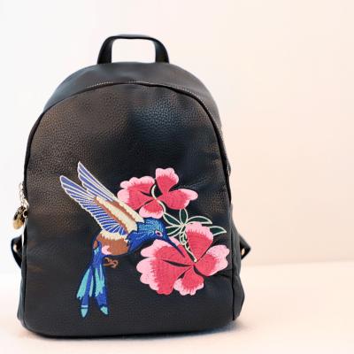 China PU Leather Anti-theft Hollow Backpack Customized Outdoor Packsack Embroider for sale