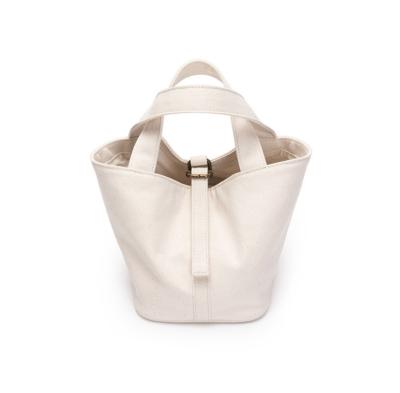 China 2021 Cotton Canvas Women's Bag Handbag Large Capacity Hand Bucket Bag Fashionable Summer New for sale