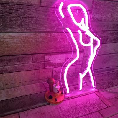 China Office Sex Girl Neon Sign Custom Neon Light for sale