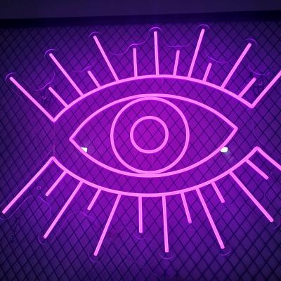 China Custom Clear Acrylic Office Eye Sign Led Light Sign for sale