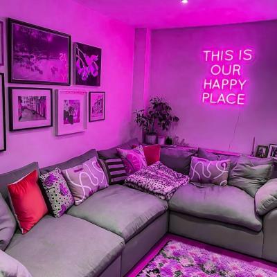 China Shop This Is Our Happy Place Neon Sign For Room Decor | Handmade Neon Sign | Neon for sale