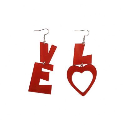 China FASHIONABLE Valentine Acrylic Valentines Earrings for sale