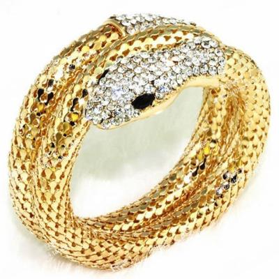 China Snake Bracelet Punk Exaggerated Rhinestone Diamond Alloy Wraps Arm Bracelet Fashion for sale