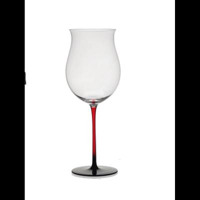 China 2022 High Quality Luxury Lead Free Crystal Goblet With Red Stem New Arrival Design Carry Tumbler for sale