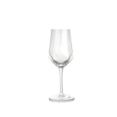 China New Arrival 2022 Carrying Crystal Diamond Shape Wineglass Goblet Lead Free Wineglass Popular Champagne Goblet for sale