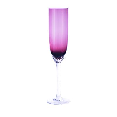 China Popular Transport Customize Solid Color Martini Glass With Diamond Bead Stem Wineglass for sale