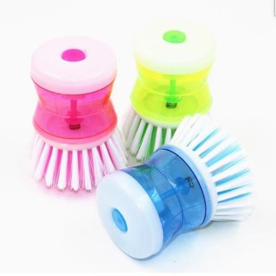 China Sustainable Low Price Household Kitchen Tools Plastic Liquid Soap Dispenser Pot Dish Cleaning Brush for sale