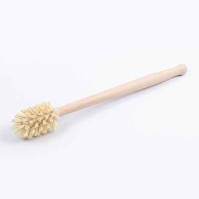 China Beech Wood Sisal Toilet Cleaning Hygienic Cleaner Brush Viable Wooden Household Water Bottle Tools Accessories for sale