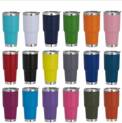 China 30 oz Double Wall Stainless Steel Tumbler Glass 30oz Sustainable Tumbler Cup With Lid for sale