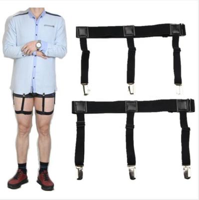 China Adjustable Men's Garter Stay Up Shirt Stay Up Elastic Leg Thigh Garter Belt Suspender for sale