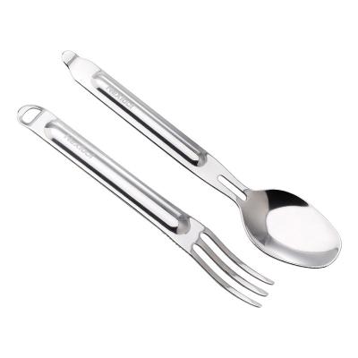 China Nextooll KT5525A Detachable Forks Spoon Healthy Detachable Outdoor Stainless Steel Portable Tableware Set 2-in-1 Sports for sale