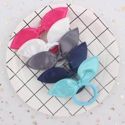 China Rabbit ears elastic hair bands DIANXIANG 2022 fashion Solid color elastic hair Ties nylon Rabbit ears elastic girls accessories elastic hair bands for women for sale