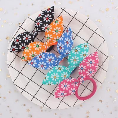 China Rabbit ears elastic hair bands DIANXIANG 2022 wholesale Chrysanthemum Rabbit ears Elastic Hair Ties set girls accessories elastic hair bands for women for sale