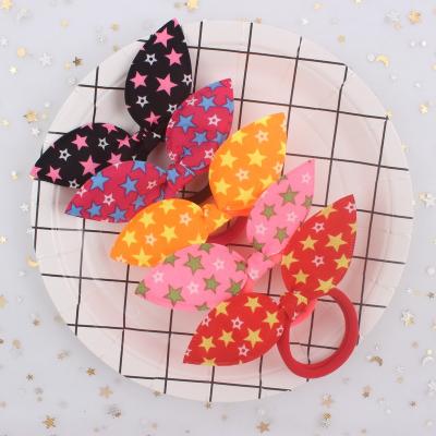 China Rabbit ears elastic hair bands DIANXIANG 2022 wholesale stars Rabbit ears Elastic Hair Ties girls accessories elastic hair bands for women Ponytail Holders for sale