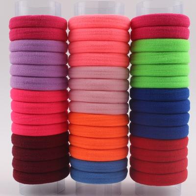 China Elastic Hair Ties for women 2022 customized 40mm diameter nylon Elastic Hair Ties for women spandex elastic hair bands girls ponytail for sale