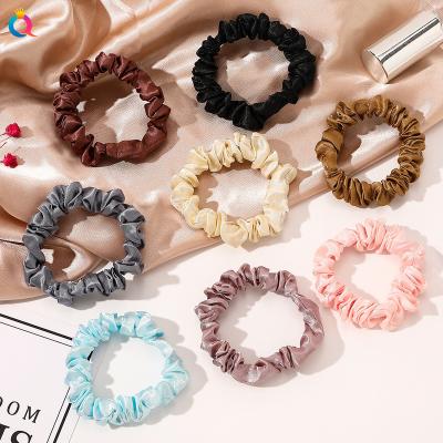 China Elastic Hair Ties for girls 2022 DIANXIANG Korean Silk scrunchy pink Elastic Hair Ties for women for sale