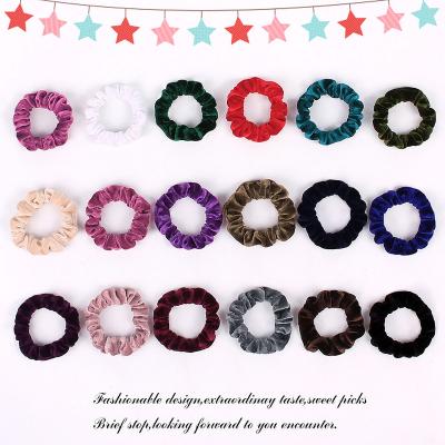 China Elastic Hair Ties for women DIANXIANG 2022 wholesale velvet small elastic hair bands girls Elastic Hair Ties for women scrunchy custom for sale