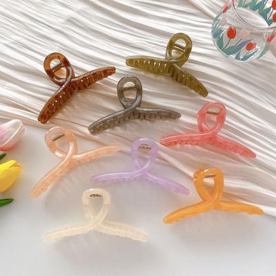 China Hair Claw Clips  DIANXIANG 2022 wholesale Korean streamer hair clip extra large candy color resin hair claw clips for sale