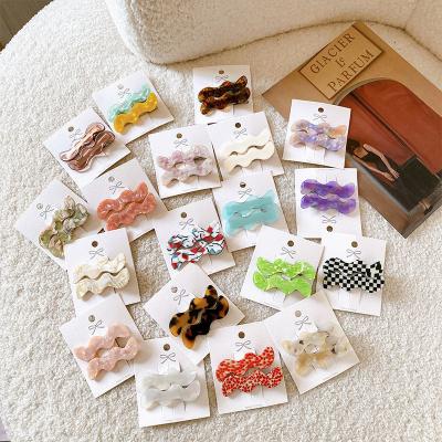 China Decorative hair claw clips DIANXIANG Korean retrohair fringe women side clip dish small duck beak acetate hair clip for girls Hair Accessories for sale