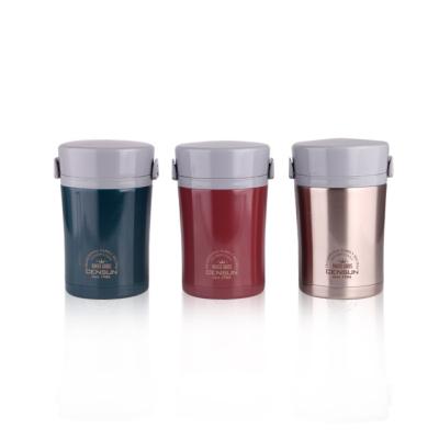 China Newest PORTABLE Wholesale Food Flask Eco Friendly Double Layer BPA Free Lunch Box for sale